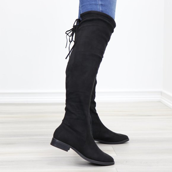 Sexy Over The Knee Boots With Lace Up Back - Picture 8 of 13